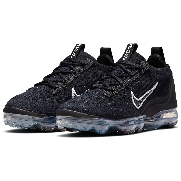 Nike Air VaporMax 2021 Flyknit Черные крапчатые женские кроссовки Металлик-Серебристый Белый DC4112-002