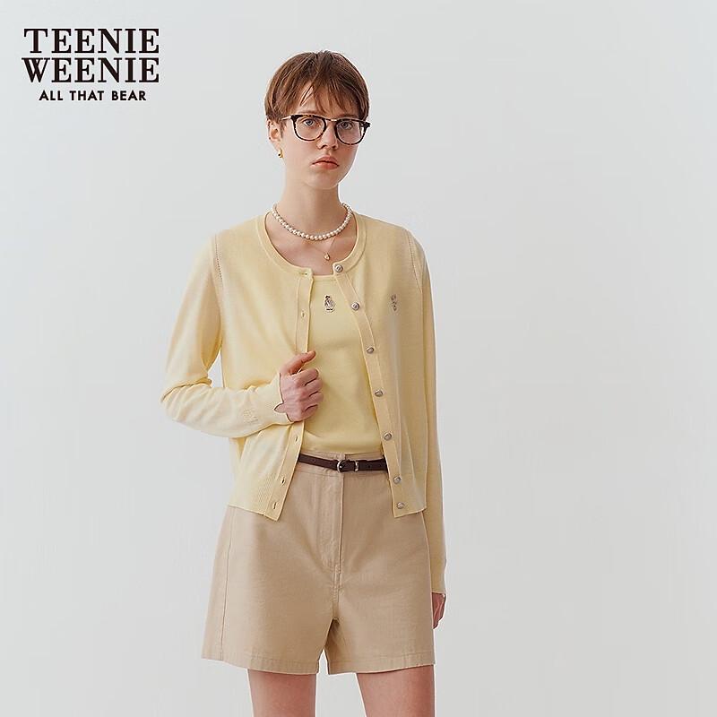 Teenie Weenie Women's Sheep Wool Bear Knitted Cardigan