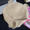 Women’s Knitted Bear Ear Lei Feng Hat - Warm, Cute, Fashionable Wool Hat for Autumn and Winter