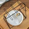 6 Cups Vertical Coffee Cup Rack Iron Cup Plate Rack Sturdy Cup Drying Stand  Coffee Mugs