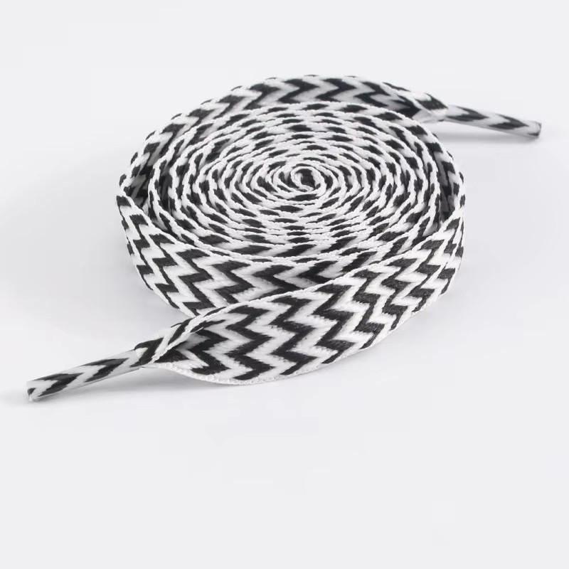 1Pair New 1.5CM Wide Wave Fat Shoelaces Women Men Casual Flat Shoe Laces Replacement Sneaker Lace Shoe Stings Shoelace