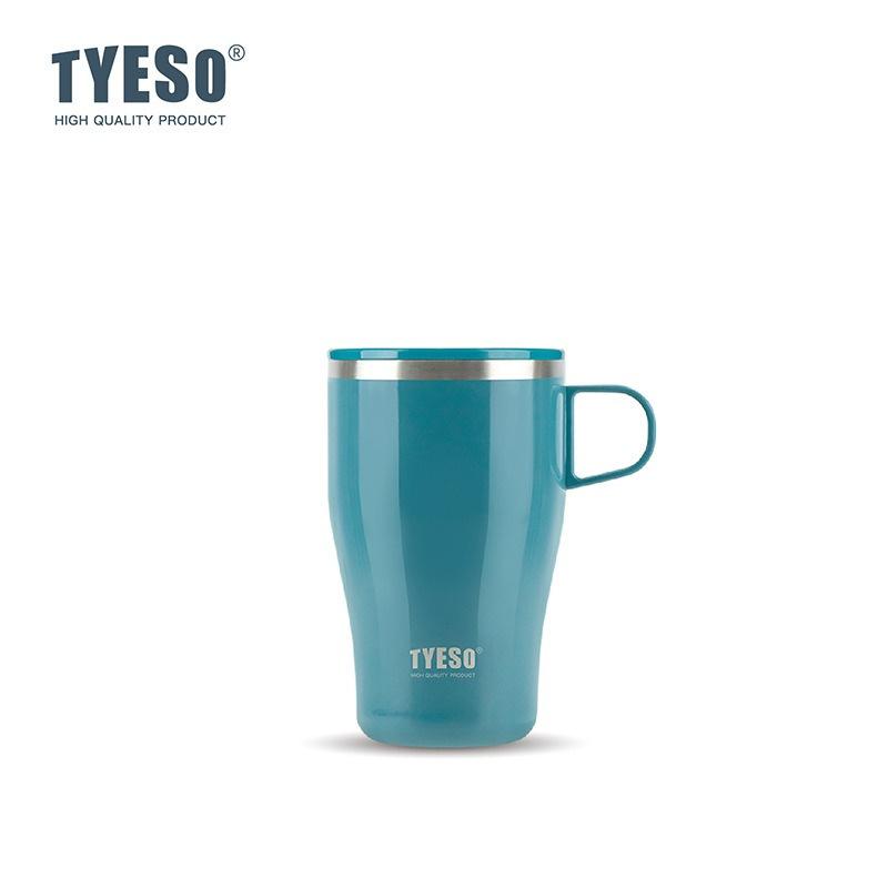 TYESO Stainless Steel Insulated Coffee Cup 400/500ML Tumbler Bottle Car Mug With Handle Thermal Iced Travel Mug Home Outdoor