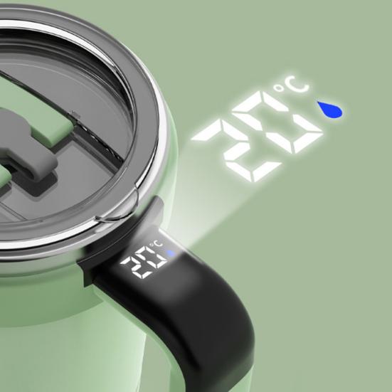 Automatic Stirring Coffee Mug Digital Temperature Display Insulated Smart Self Stirring Mug Portable Electric Mixing Cup for Office School