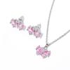 Zircon Necklace Butterfly Jewelry Set Female, Little Fairy Necklace Earrings Set Boutique Jewelry