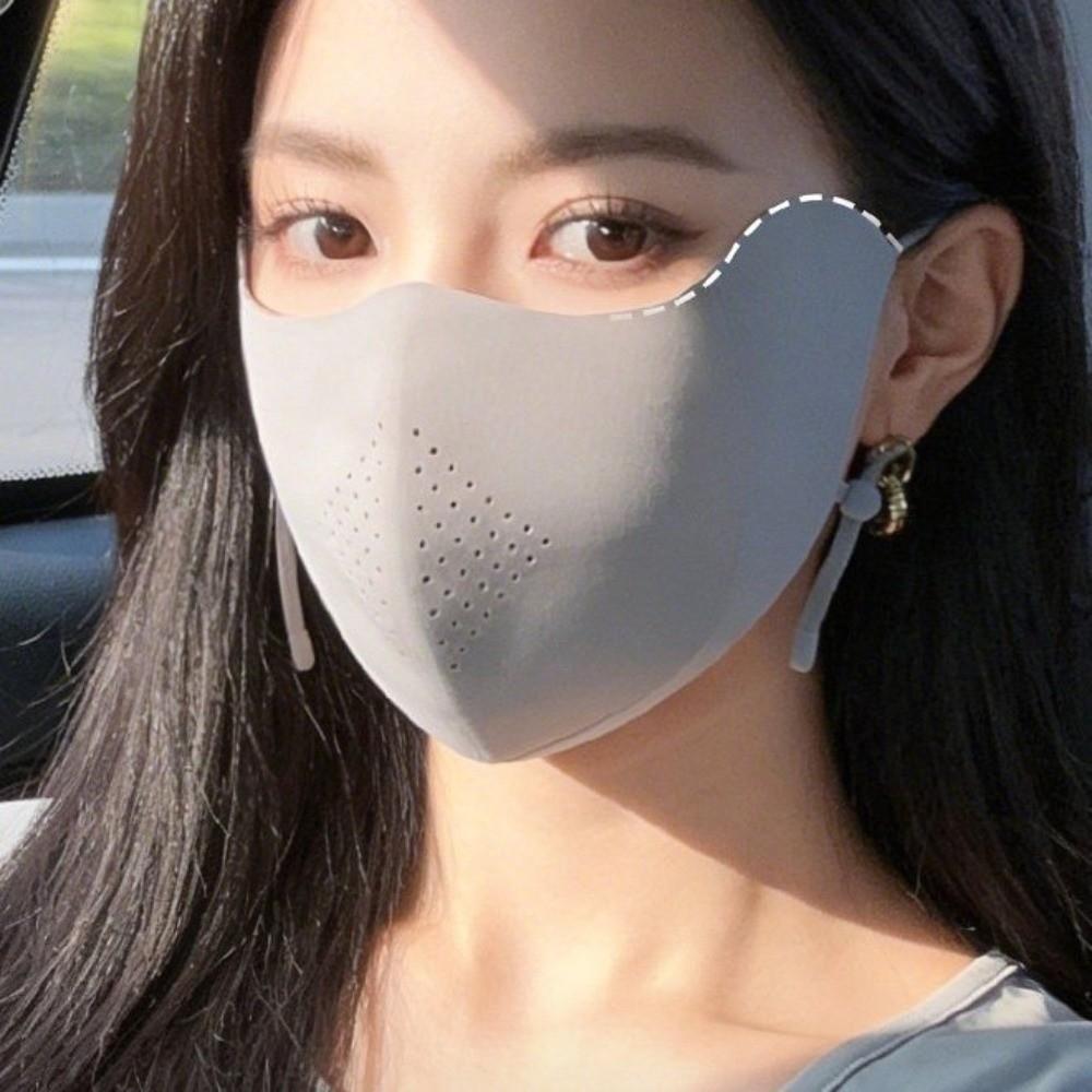 Nylon Sun-protection Mask Elegant Ice Silk Drinking Mask UV-resistant Breathable Veil  Fishing