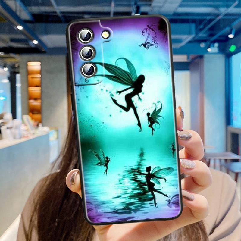 Animation Peter Pan Cut For Samsung Galaxy S24 S23 S22 S21 S20 FE S10 S10E Plus Ultra Pro Lite 5G Black Back Phone Case