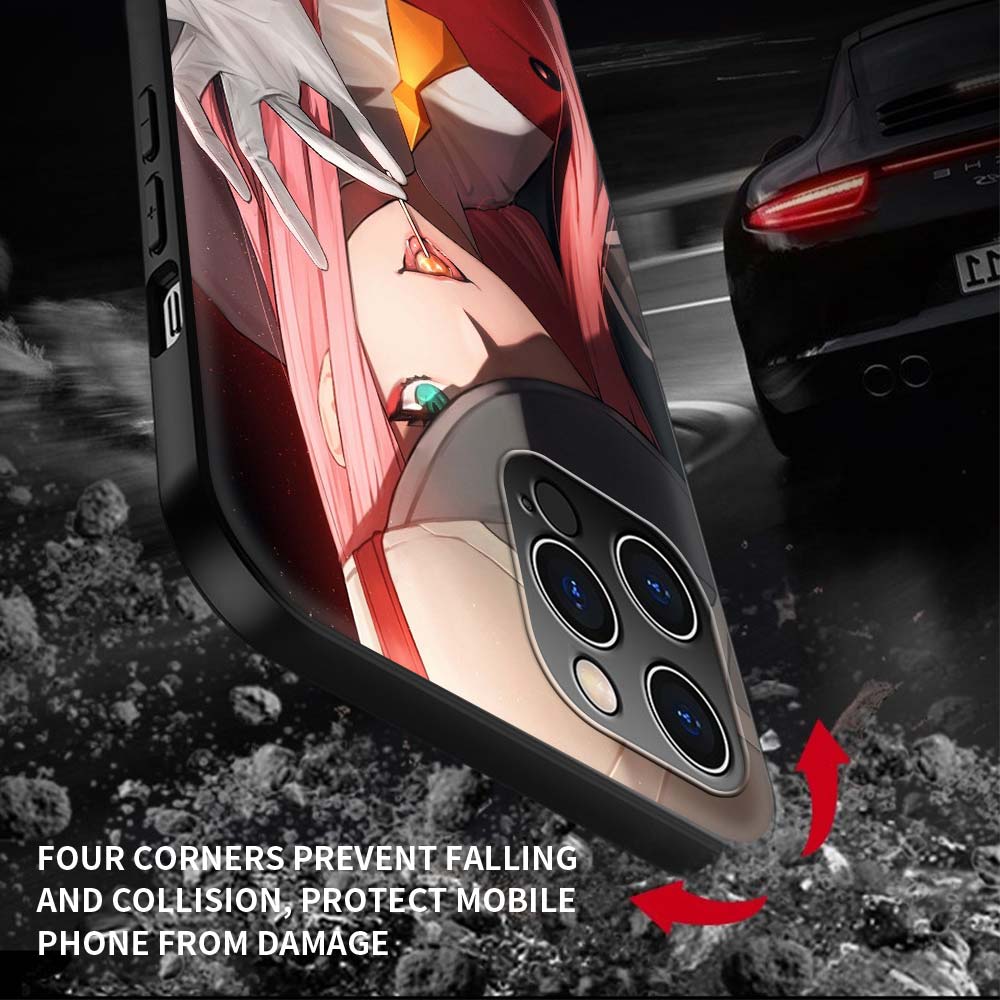 02 Zero Two Anime Darling In The Franxx Case for iPhone 13 14 11 12 Pro Max 7 8 Plus SE X XR XS Max Silicone Cover Phone Cases
