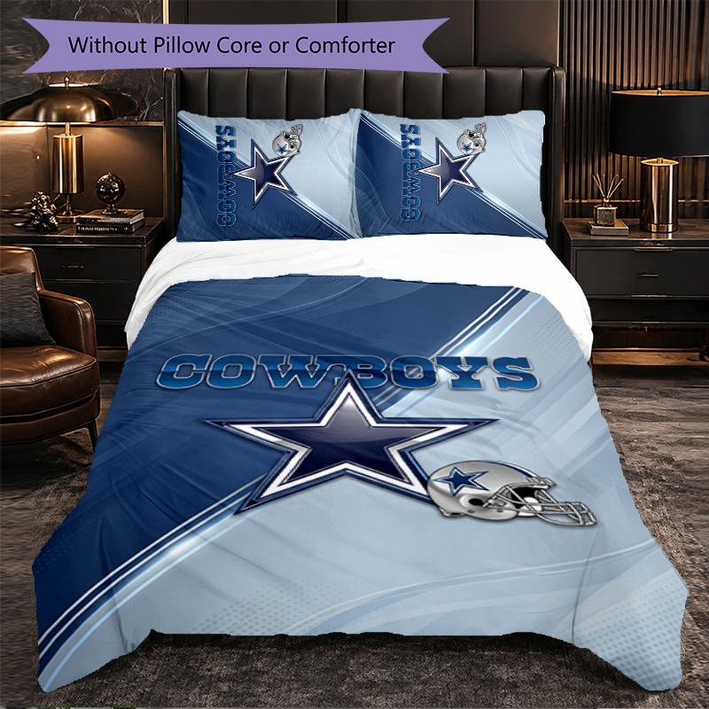 Dallas Cowboys Pattern Microfiber 3Pcs Bedding Set Decor Duvet Cover Set For Bedroom Home Use