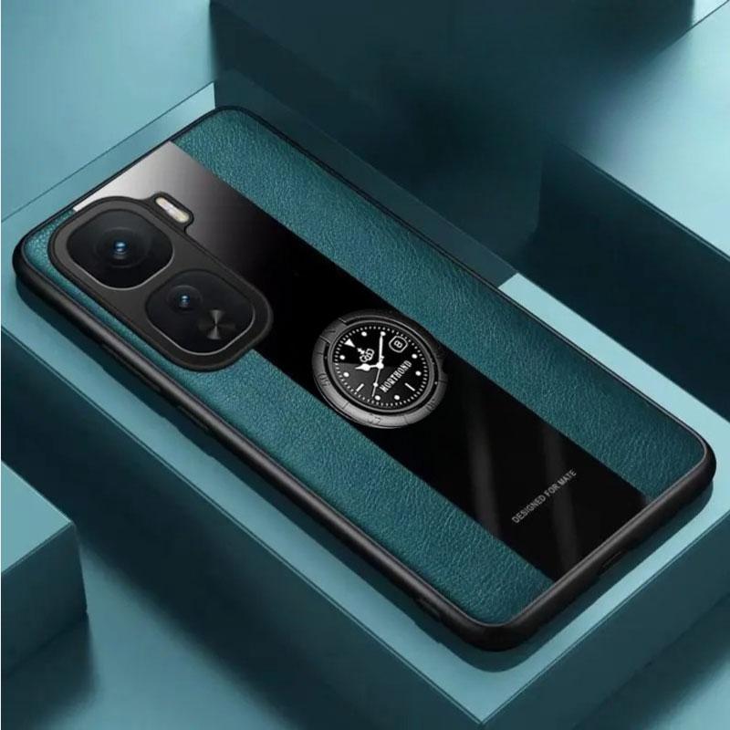 Магнитные чехлы-держатели для VIVO iQOO Neo11 (Китай) Бампер из ПУ кожи для iQOO Neo 11, ударопрочный мягкий силиконовый чехол