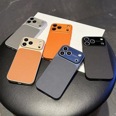 Чехол для iPhone 17 Pro Max Чехол Полная защита камеры Ультратонкий из ПУ кожи Чехол для телефона с большим окном Минималистичный дизайн для iPhone 16 15 14 13 12 11