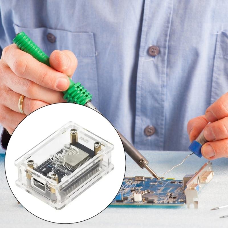 Акриловый защитный корпус-корпус для плат NodeMcu Lua CP2102/CH340G ESP32 IoT Держатель Защита Легкая сборка Особенность