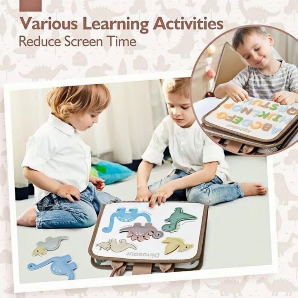 Busy Book Early Education Toy Dinosaur Theme Toddlers Learning Board  Preschool Activities