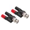 2pcs BNC Male To Dual 4mm Banana Female Socket Binding Post RF Coaxial Splitter Adapter Connector