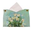 Oil Painting Tissue Case Leather Car Tissue Box Creative Napkin Holder  Home