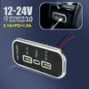 35.5W Dual USB Charger Socket 3.1A 5V PD Type C Panel for Motorcycle Truck ATV Boat Car Rv Bus Power Adapter Outlet Splitter