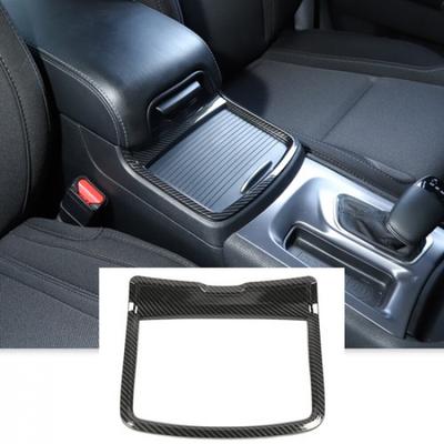 Внутренняя накладка на подстаканник, отделка, декоративная рамка для Dodge Charger 2011+, углеродное волокно