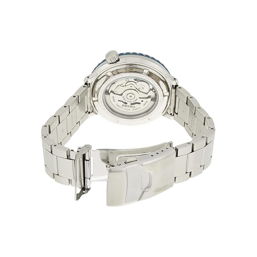 Seiko 5 Автоматический Механический Механизм Стальной Ремешок Часы Мужские Часы Синий Циферблат SRPC63J1 SRPC63J1