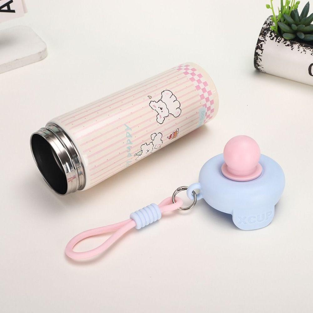 Cute Thermos Bottle 600ml Cold Beverages Cups Durable Vacuum Flask  Travel
