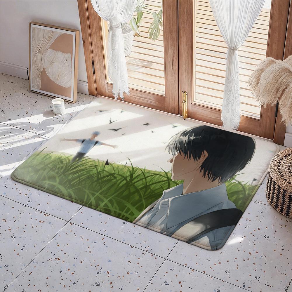 Anime A Summer Hikaru Died Floor Mat Eco Flannel Doormat Non Slip Odorless Indoor Floor Rug Soft Short Plush Home Mat