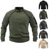 Autumn European and American Vertical Collar Men's Sweatshirt Loose Solid Color Outdoor Warm Breathable Tactical Men's Coat Top