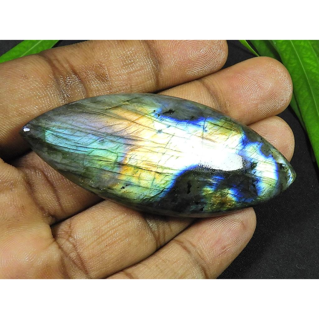 30X73MM Natural Purple Labradorite Marquise Cabochon Loose Gemstone 160Cts. SK-4218