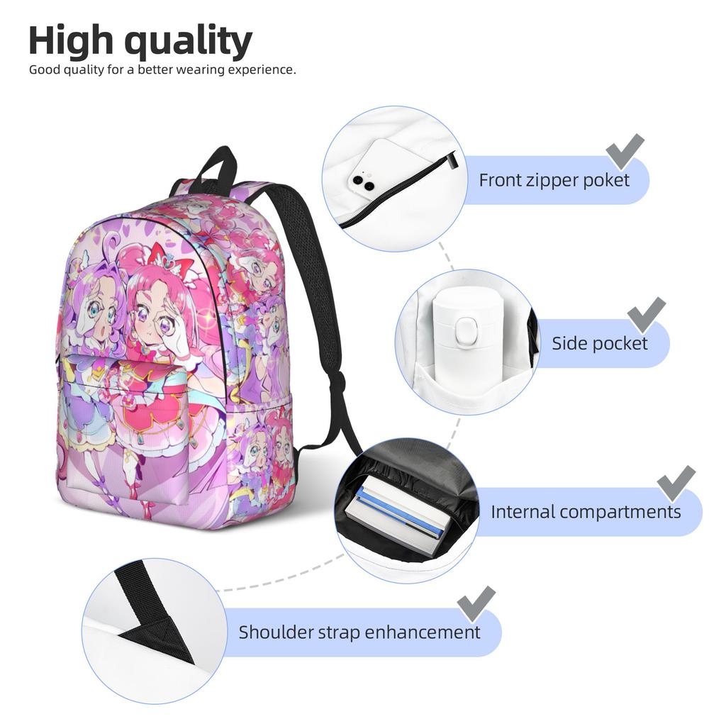 Модный Рюкзак Pretty Cure Mochilas Повседневный Школьный Ретро Моющийся Rucksack