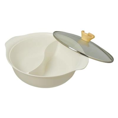 Посуда Park Lane Fab Induction, Двухцветная кастрюля, 26 см, Слоновая кость, Кухонная утварь, Подходит для индукционных и газовых плит, Легкая, Прочная, Простая и Стильная