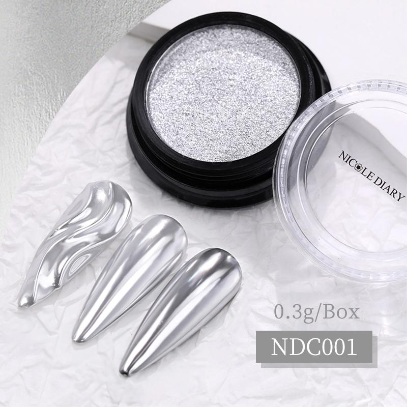 Shell Pearl Nail Powder Pigment White Rubbing on Nail Glitter Dust Aurora Manicure Nail Art Decoration