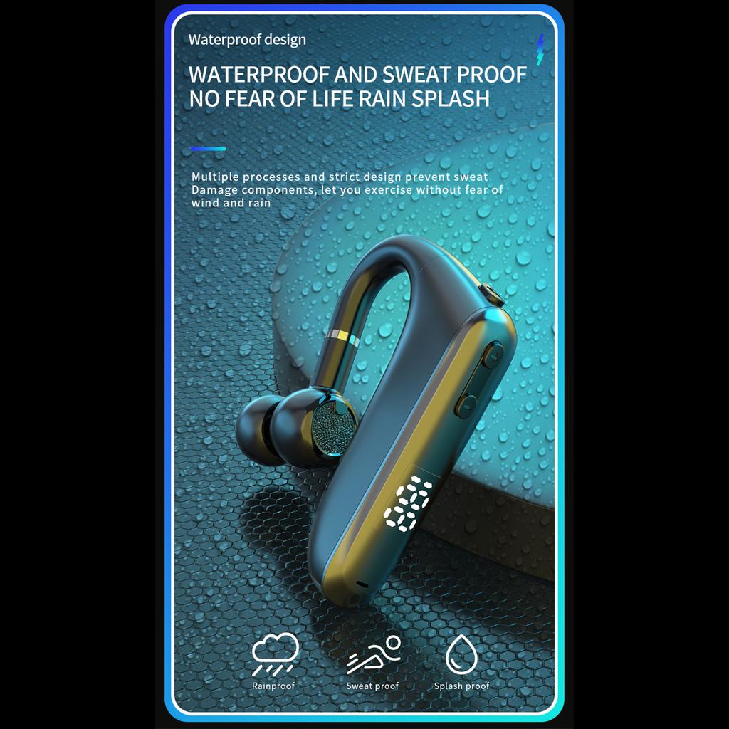 Беспроводная гарнитура V5.2 Hands-Free Наушники CVC6.0 с шумоподавлением Наушник 50 часов воспроизведения Одно ухо