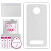 apgo Protective Skin Sticker for the Back Compatible with Motorola Moto Z3 Play, Wrap Film, Foil, Vinyl - Pattern Transparent Carbon
