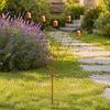Garden Stake for Bells Rustic Metal with Bells, Decorative Wind Chime, Weather Landscaping Stakes Resistant Yard Art Ornament Outdoor Lawn Patio