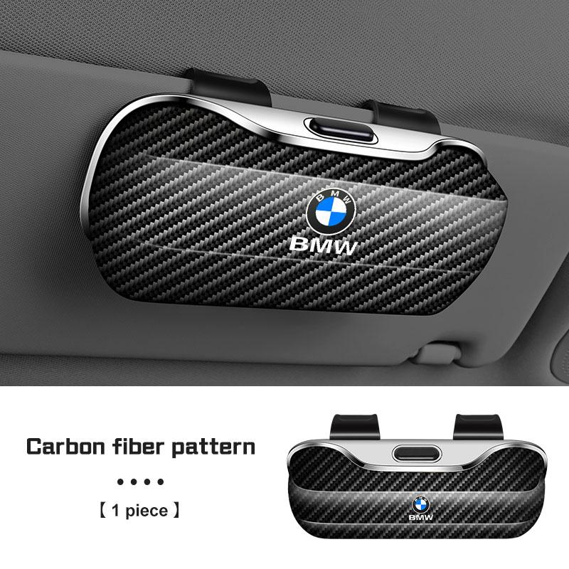 VYGI3 Car Visor Glasses Box Portable For BMW X1 X2 X3 X5 X4 X6 X7 1 3 5 7 Series F40 E90 G20 G30 G38 Sunglasses Holder Eyeglasses Case