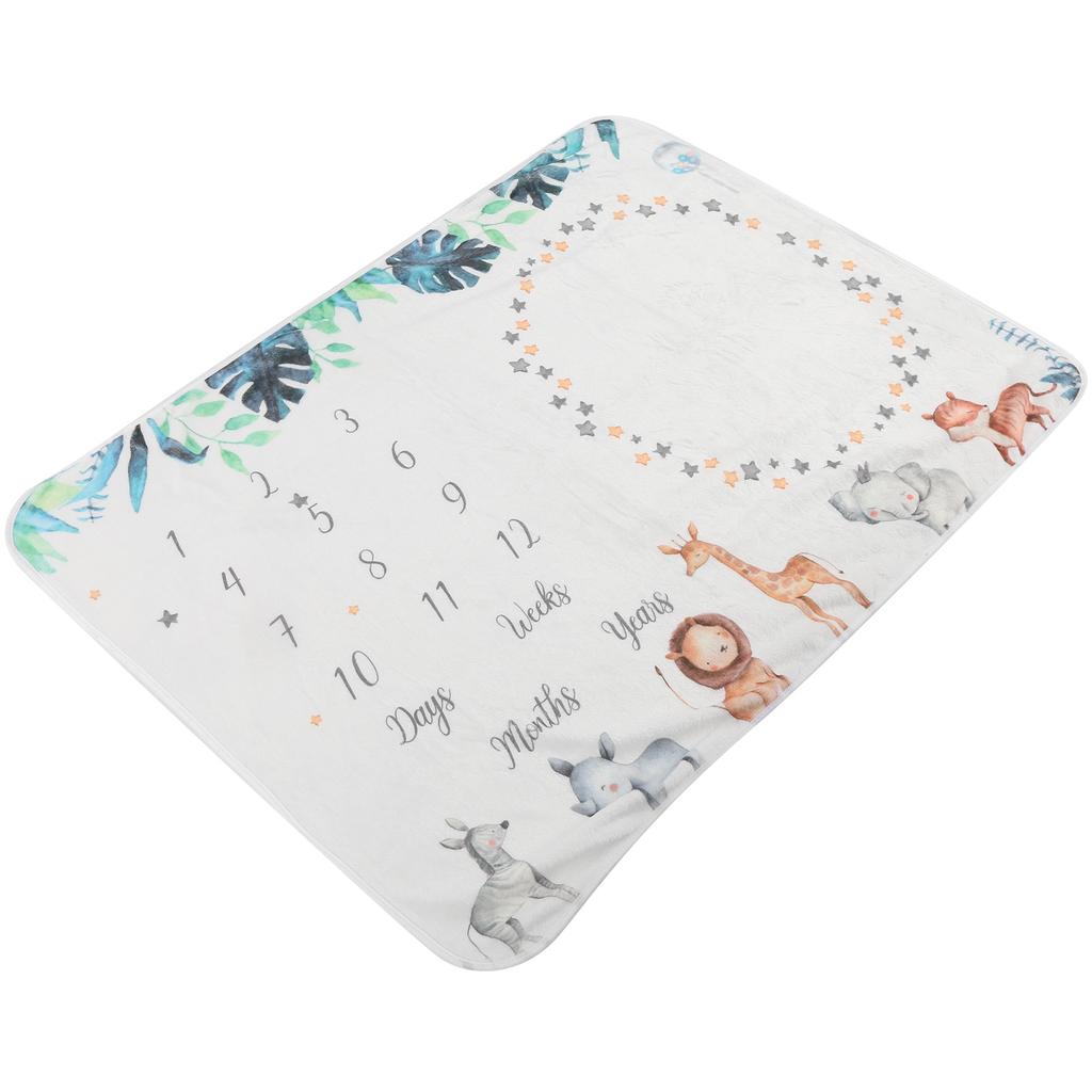 Детское ежемесячное одеяло для фотографий младенцев Фон для фотографий младенцев Одеяло Реквизит Банановый лист Животное