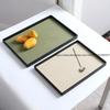 Nordic Style Leather Tray, Rectangular Storage, Tea Plate, Living Room, Bedroom, Desktop, Home Decoration
