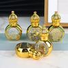 10Ml Portable Essential Oil Roller Bottle Gold Crown Shape Perfume Bottles