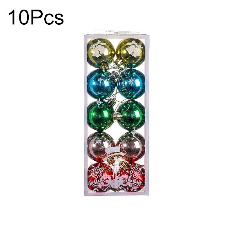 10Pcs/box Decoration Ball New Year Gift Party Decor 5cm Xmas Tree Pendent Color Christmas Balls Tree Ornaments