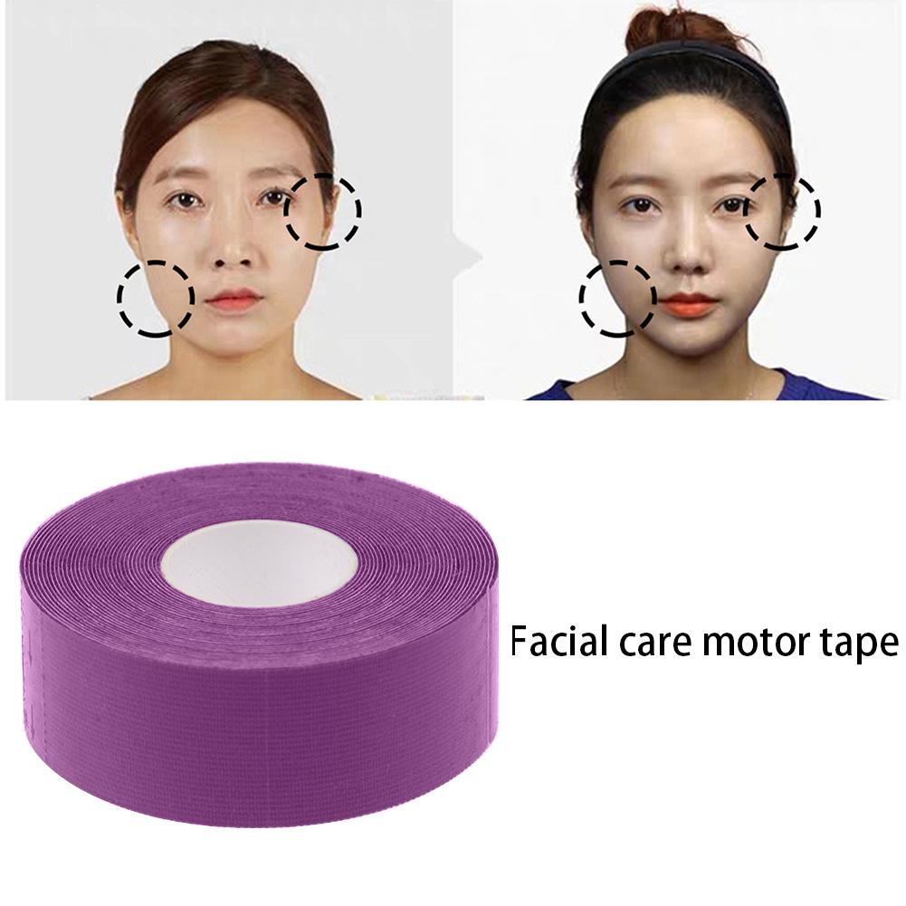 Кинезиологическая лента для лица, косметическая лента для лифтинга, уменьшения морщин, рулон ленты (фиолетовый)