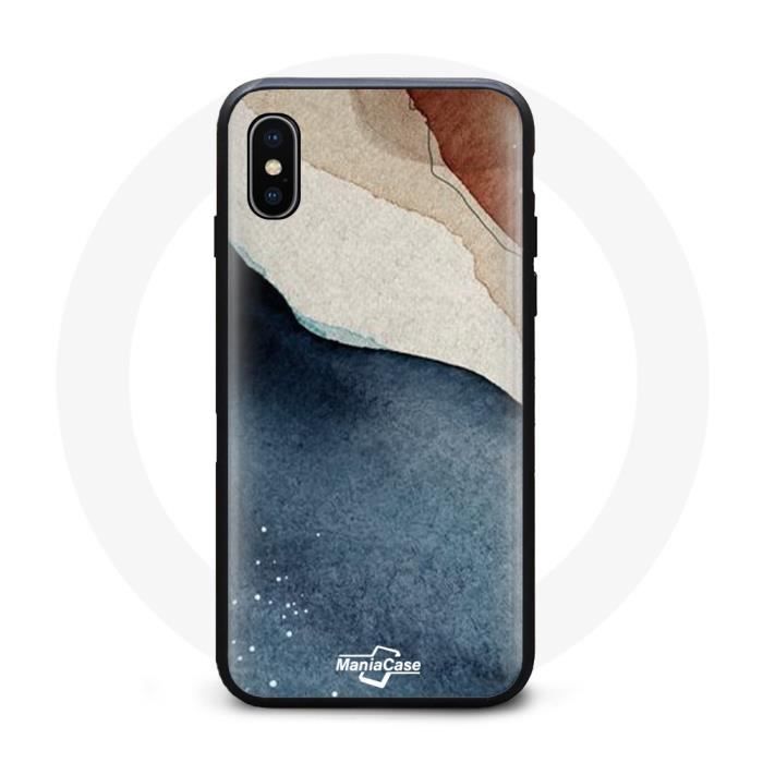 Coque - Jade - Iphone XS Max - Bleu - Marbre - Protection contre les chocs
