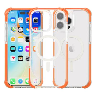 Чехол для iPhone 16 Pro Max, совместимый с MagSafe, усиленные углы, ТПУ+акрил+ТПЭ чехол для телефона