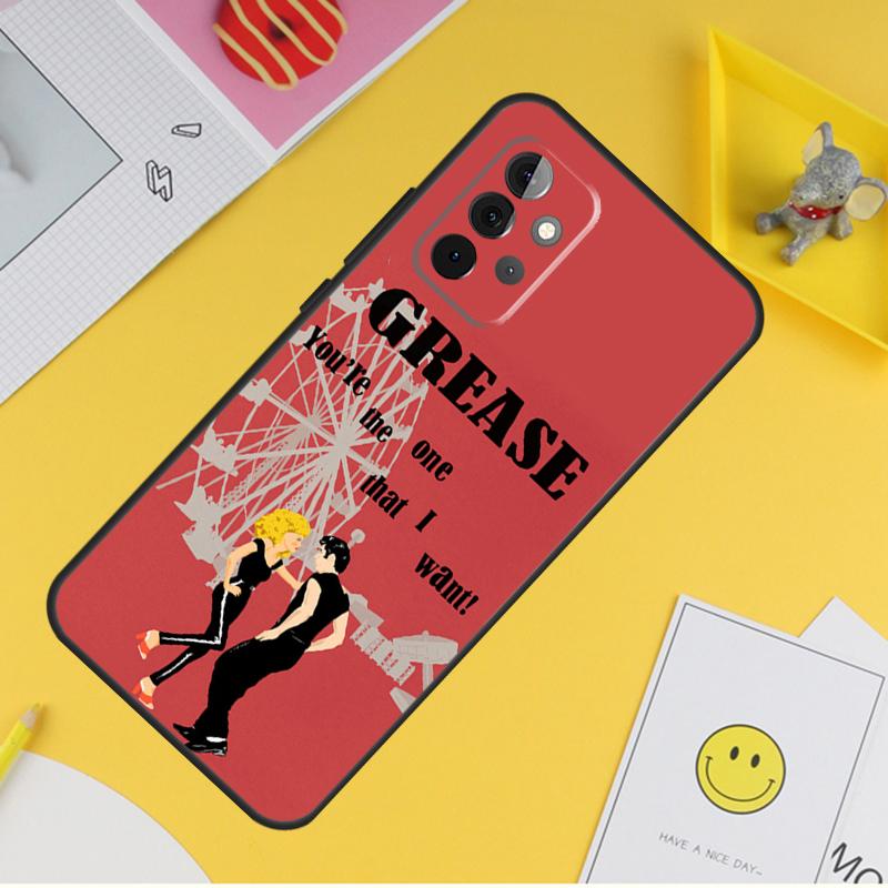 Розовый женский фильм «Смазка» для Samsung Galaxy A14 A34 A54 A12 A32 A52 A51 A71 A53 A33 A13 A15 A25 A35 A55 чехол для телефона
