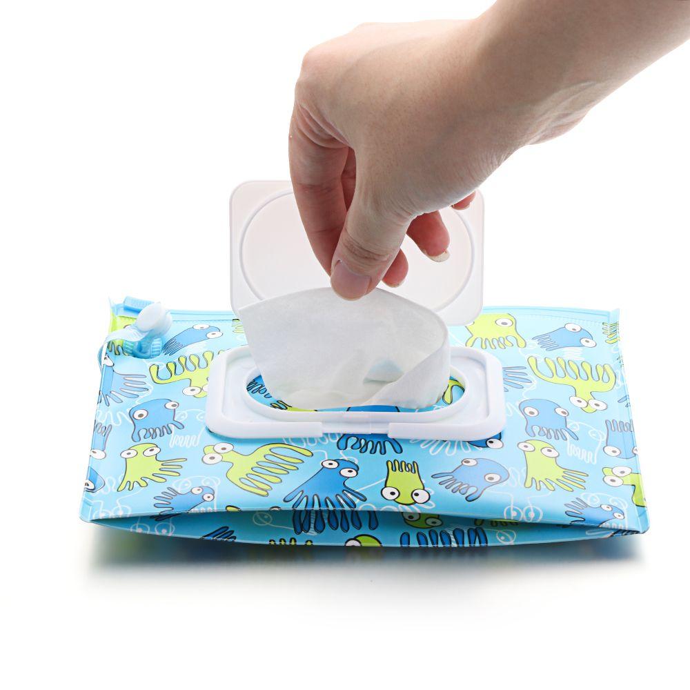 Outdoor Baby Product Flip Cover Tissue Box Stroller Accessories Cosmetic Pouch Wet Wipes Bag