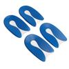 2 Pairs Gel Heel Pad U Shaped Prevent Slip Self Adhesive Shock Absorption Shoes Inserts L Transparent Blue