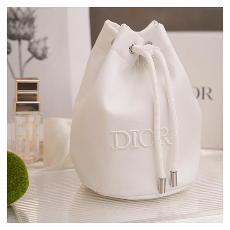 Dior Белая косметичка на завязках для макияжа, Портативное хранение, Подарок для девушки
