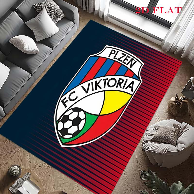 FC Viktoria Plzeň Carpet Rug for Living Room Bedroom Home Sofa Decoration,Kids play Nonslip Floor Mat