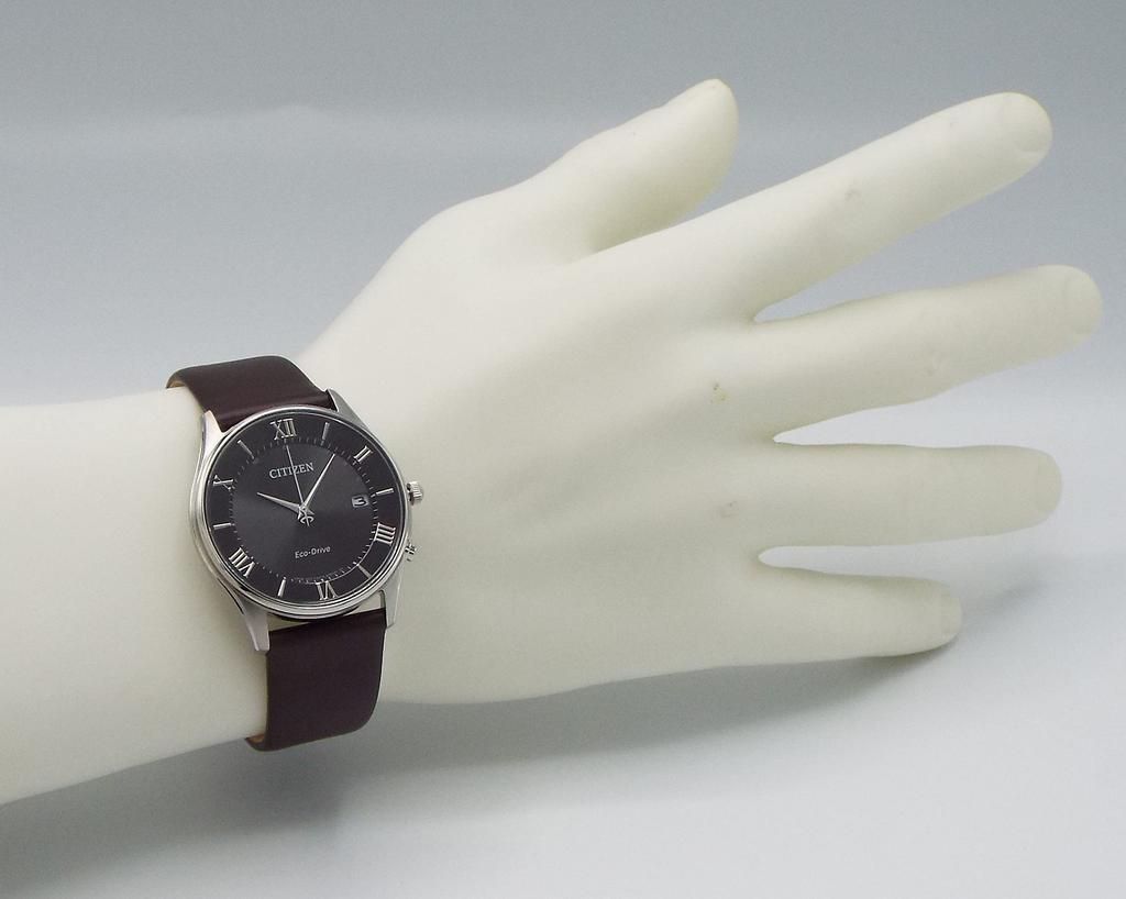 Радиоуправляемые часы Citizen Eco Drive CITIZEN Solar Radio с ремнем из натуральной кожи и сменным ремнем. Внутренний номер продукта AS1060. Мужские. (черный)