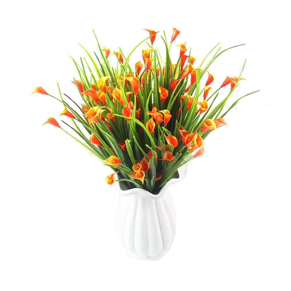 25 Heads/bouquet Mini Artificial Calla with Leaf Fake Lily Aquatic Plants Home Decoration Flower