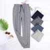 Men's Thin Pajama Pants Soft  Athletic Drawstring Stretchy Sleep Pants Loose Cotton Sweatpants with Pockets Breathable Casual Striped Home Pants Male