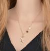 C068 European & American Fashion Star & Moon Crescent Clavicle Necklace