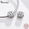 BAMOER, стерлинговое серебро 925 пробы, круглые бусины со следами кошачьих лап для женщин, брендовый браслет-подвеска