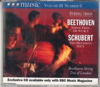 CD БЕТХОВЕН ШУБЕРТ БЕТХОВЕН СТ Струнные трио Струнные трио соч. 91 BBC28D BBC MUSIC Журнал 1995 США Классическая б/у